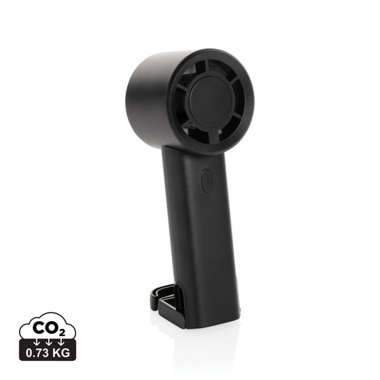 Twist RCS recycled plastic re-chargeable portable fan - Custom Wood DesignsXD Collection Twist RCS recycled plastic portable fan for phones and tablets, rechargeable and compact, ideal for on-the-go cooling.Phone & Tablet accessoriesP457.0701Recycled ABSblack