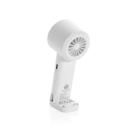 Twist RCS recycled plastic re-chargeable portable fan - Custom Wood DesignsXD Collection Twist RCS recycled plastic portable fan for phones and tablets, rechargeable and compact for on-the-go cooling.Phone & Tablet accessoriesP457.0703Recycled ABSwhite