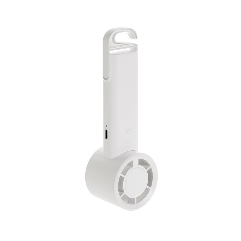 Load image into Gallery viewer, Twist RCS recycled plastic re-chargeable portable fan - Custom Wood DesignsXD Collection Twist RCS recycled plastic portable fan for phones and tablets, rechargeable and compact for on-the-go cooling.Phone &amp; Tablet accessoriesP457.0703Recycled ABSwhite

