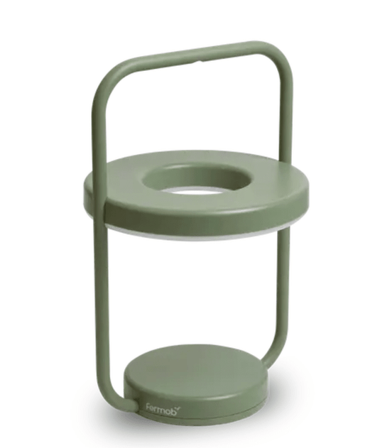Fermob ULLI Monochrome outdoor lamp, 30 cm tall, with a sleek black design, ideal for outdoor lighting and ambiance.