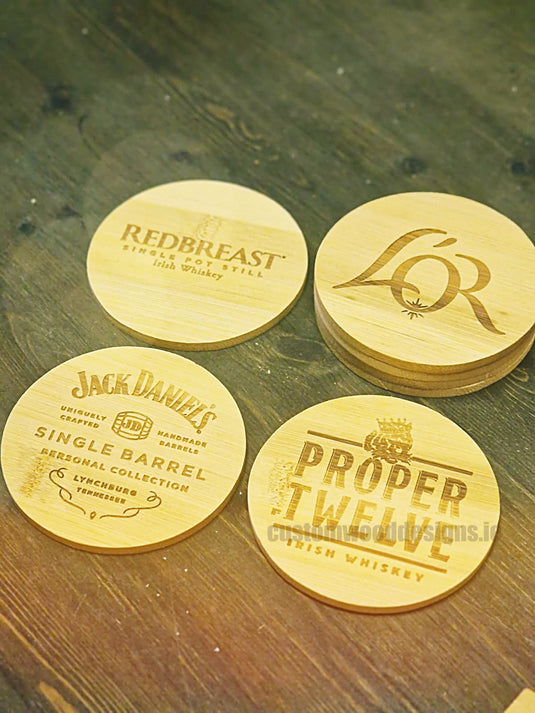 Coaster pack of 150 Custom Wood Designs __label: Multibuy unbranded-coaster-pack-of-150-53612877250903