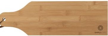 Load image into Gallery viewer, Wooden bamboo serving board with a leather hanger pack of 25 Custom Wood Designs __label: Multibuy __label: Upload Logo unbranded-wooden-bamboo-serving-board-with-a-leather-hanger-pack-of-25-53612280742231
