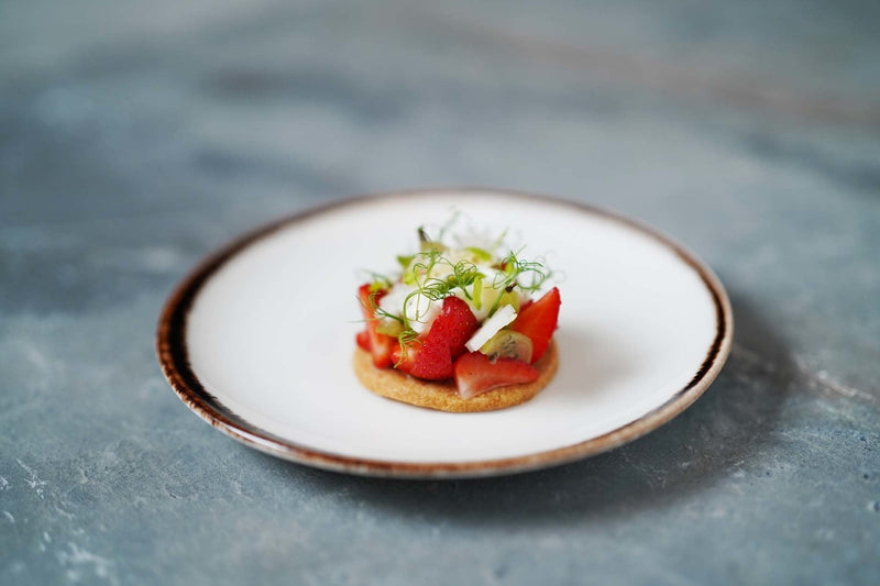 Load image into Gallery viewer, Vanilla flat plate, 300mm - Custom Wood DesignsFine Dine vanilla flat plate, 300mm shallow ceramic dish with smooth edges and a glossy finish for serving or display.Shallow plate789278
