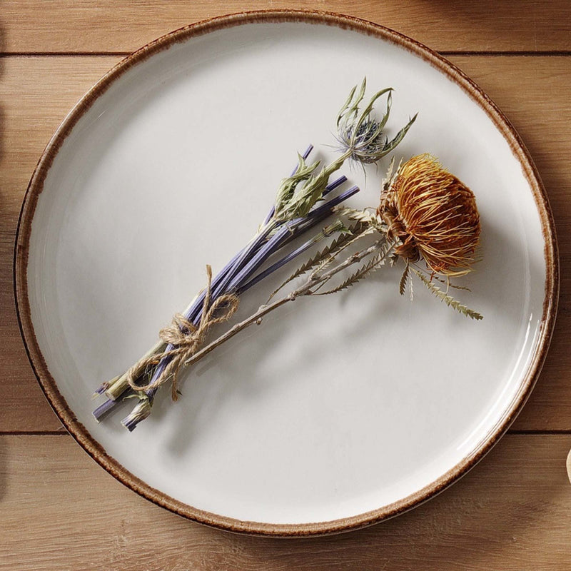 Load image into Gallery viewer, Vanilla flat plate, 300mm - Custom Wood DesignsFine Dine vanilla flat shallow plate, 300mm diameter, ceramic dinnerware with smooth surface and elegant design.Shallow plate789278
