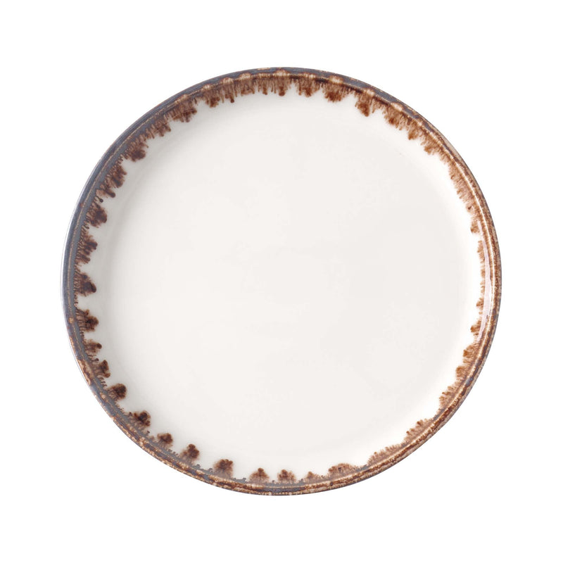 Load image into Gallery viewer, Vanilla flat plate, 300mm - Custom Wood DesignsFine Dine vanilla flat plate, 300mm shallow ceramic dish with smooth surface, ideal for serving appetizers or desserts.Shallow plate789278
