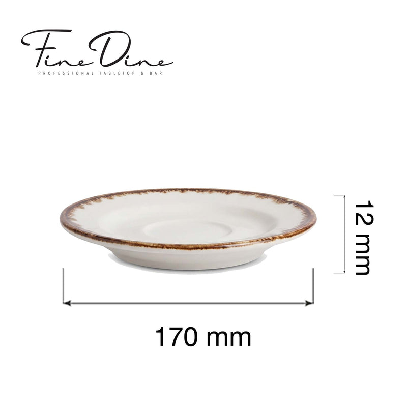 Load image into Gallery viewer, Vanilla saucer for soup cup, 170 mm - Custom Wood DesignsVanilla saucer for soup cup by Fine Dine, 170 mm diameter, ceramic serving plate with smooth finish and elegant design.Saucer789476
