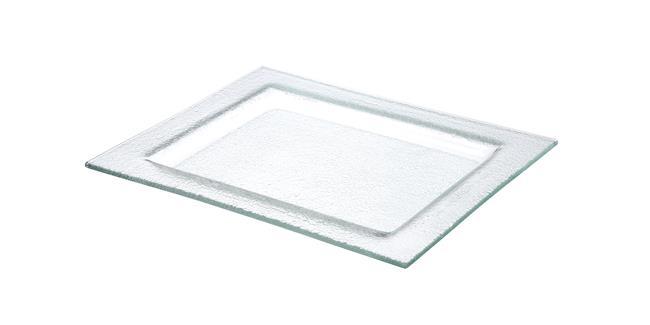 Load image into Gallery viewer, Vetro glass tray GN 1/2 - Custom Wood DesignsFine Dine Vetro glass tray GN 1/2, clear rectangular serving tray with smooth edges, perfect for food presentation and display.glass tray429839
