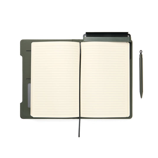 VINGA Baltimore RCS 4-in-1 Refillable Notebook - Custom Wood DesignsVinga Baltimore RCS 4-in-1 refillable notebook with black cover and multiple paper inserts, designed for writing and organization.Portfolios & NotebooksV7731107Recycled Polyurethane,Recycled papergreen
