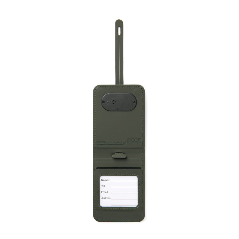 Load image into Gallery viewer, VINGA Baltimore RCS Luggage Tag With Finder Dual - Custom Wood DesignsVinga Baltimore RCS luggage tag with finder for phone and tablet accessories, black with clear identification window.Phone &amp; Tablet accessoriesV3010307Recycled Polyurethane,Recycled ABSgreen

