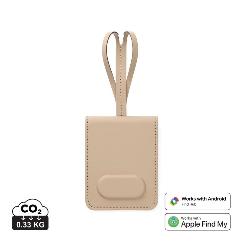 Load image into Gallery viewer, VINGA Baltimore RCS Luggage Tag With Finder Dual - Custom Wood DesignsVinga Baltimore RCS luggage tag with finder, designed for phone and tablet accessories, featuring a durable, stylish tag with tracking capabilities.Phone &amp; Tablet accessoriesV3010319Recycled Polyurethane,Recycled ABSgreige
