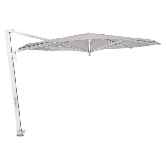 Vlaemynck Borée Cantilever Parasol Ø350 cm – Ecru canopy, White frame