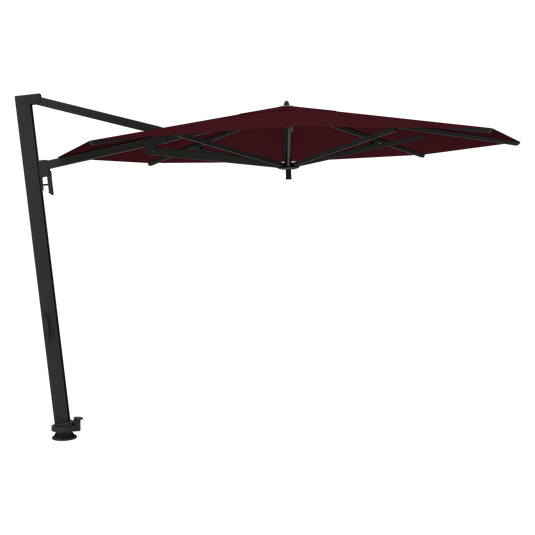 Vlaemynck Borée Cantilever Parasol Ø350 cm – Garnet canopy, Anthracite frame