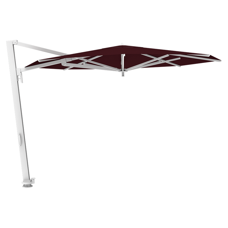 Load image into Gallery viewer, Vlaemynck Borée Cantilever Parasol Ø350 cm – Garnet canopy, White frame
