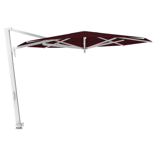 Vlaemynck Borée Cantilever Parasol Ø350 cm – Garnet canopy, White frame