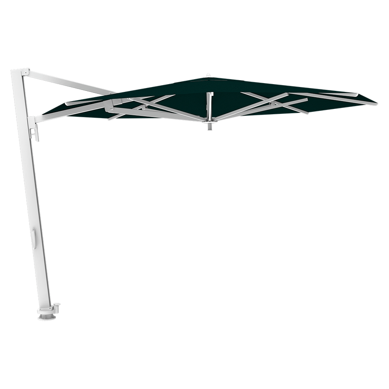Load image into Gallery viewer, Vlaemynck Borée Cantilever Parasol Ø350 cm – Peacock Green canopy, White frame
