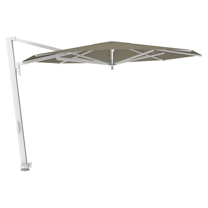 Load image into Gallery viewer, Vlaemynck Borée Cantilever Parasol Ø350 cm – Sisal Brown canopy, White frame
