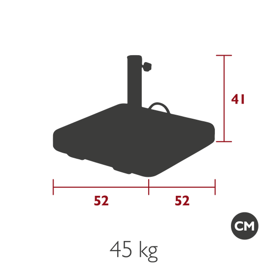 Vlaemynck Concrete Parasol Base 45 kg – view 2