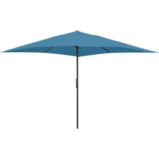 Vlaemynck Easy Open Parasol 400 × 400 cm – Adriatic Blue canopy, Anthracite frame