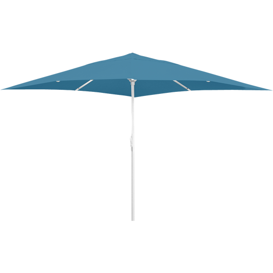 Vlaemynck Easy Open Parasol 400 × 400 cm – Adriatic Blue canopy, White frame