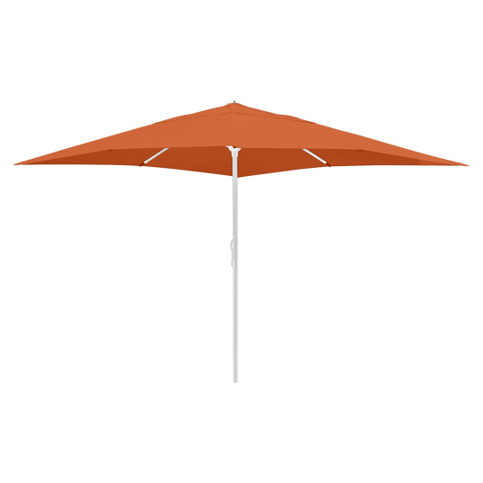 Vlaemynck Easy Open Parasol 400 × 400 cm – Amber canopy, White frame