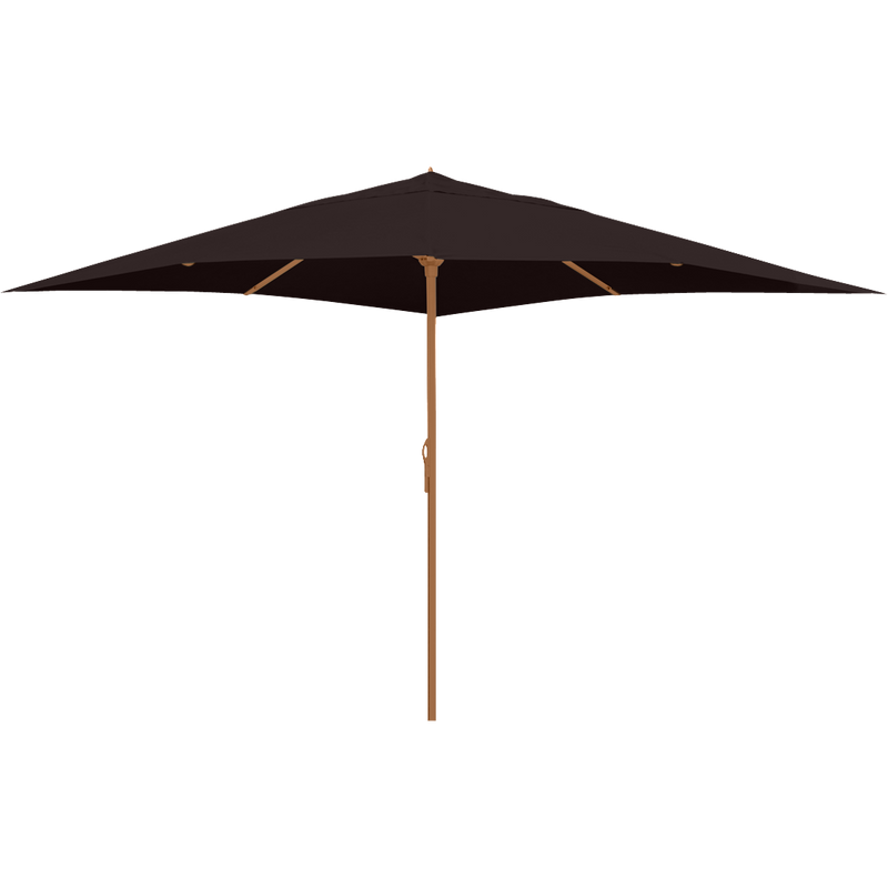 Load image into Gallery viewer, Vlaemynck Easy Open Parasol 400 × 400 cm – Peppercorn Brown canopy, Wood Effect frame
