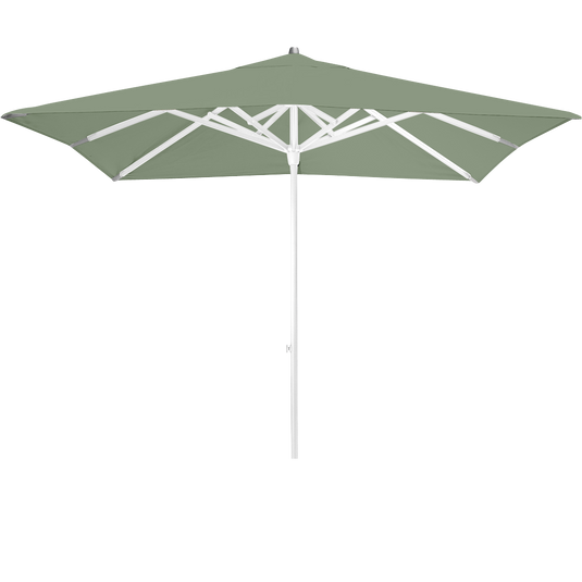 Vlaemynck Easy Track Parasol 250 × 250 cm – Almond Green canopy, White frame