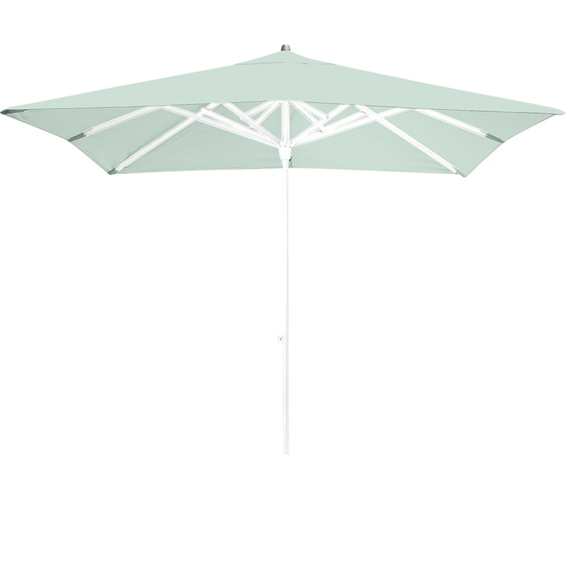Load image into Gallery viewer, Vlaemynck Easy Track Parasol 250 × 250 cm – Aqua Green canopy, White frame
