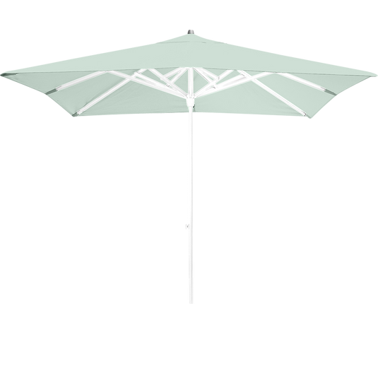 Vlaemynck Easy Track Parasol 250 × 250 cm – Aqua Green canopy, White frame