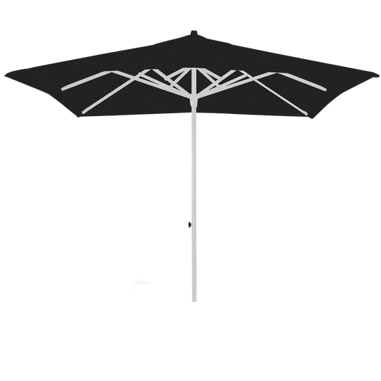 Vlaemynck Easy Track Parasol 250 × 250 cm – Coal canopy, White frame