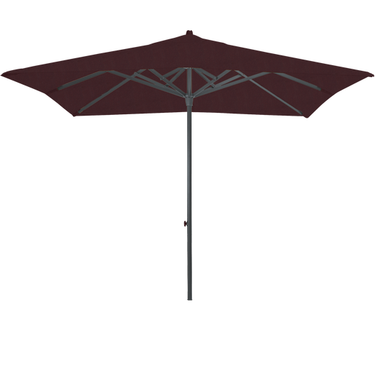 Vlaemynck Easy Track Parasol 250 × 250 cm – Garnet canopy, Anthracite frame