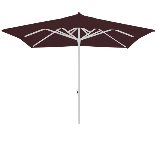 Vlaemynck Easy Track Parasol 250 × 250 cm – Garnet canopy, White frame