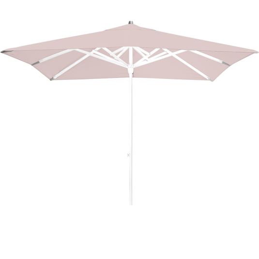 Vlaemynck Easy Track Parasol 250 × 250 cm – Papyrus canopy, White frame