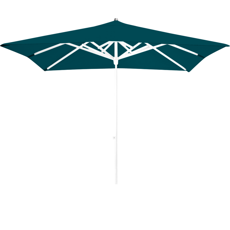 Load image into Gallery viewer, Vlaemynck Easy Track Parasol 250 × 250 cm – Peacock Green canopy, White frame
