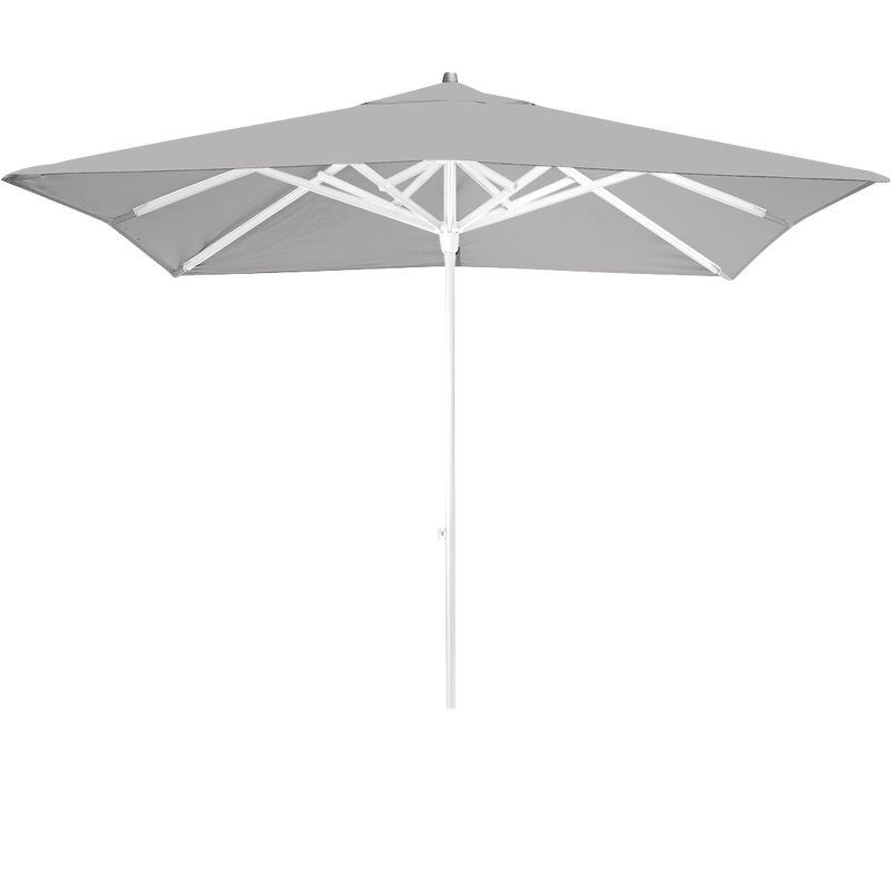 Load image into Gallery viewer, Vlaemynck Easy Track Parasol 250 × 250 cm – Pebble canopy, White frame
