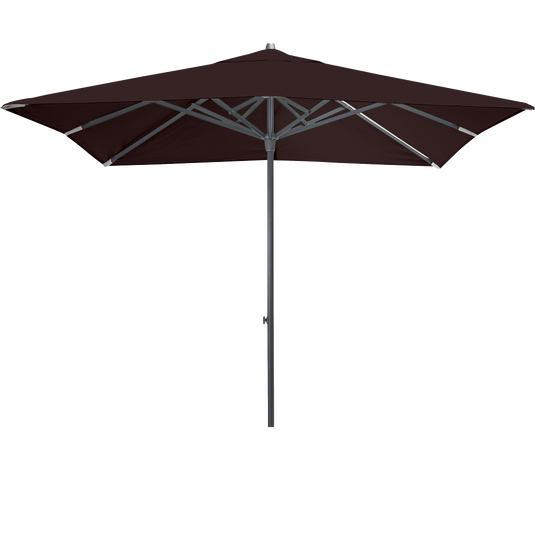 Vlaemynck Easy Track Parasol 250 × 250 cm – Peppercorn Brown canopy, Anthracite frame
