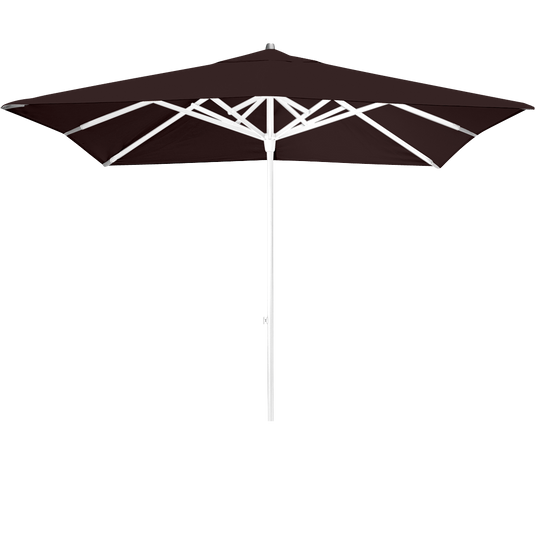 Vlaemynck Easy Track Parasol 250 × 250 cm – Peppercorn Brown canopy, White frame