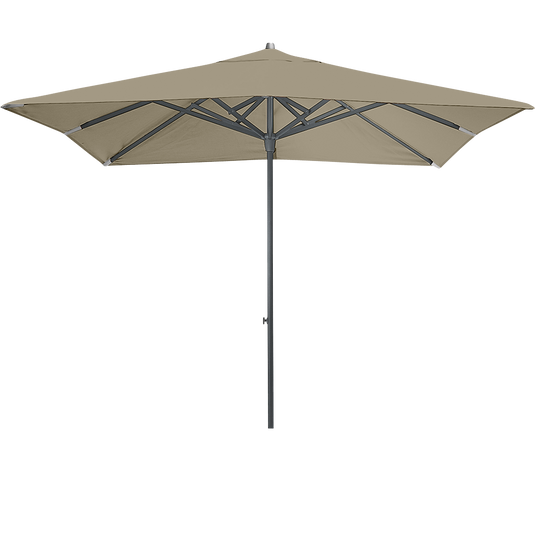 Vlaemynck Easy Track Parasol 250 × 250 cm – Sisal Brown canopy, Anthracite frame