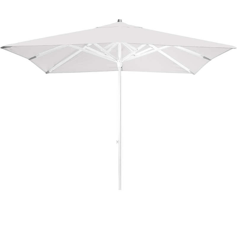 Load image into Gallery viewer, Vlaemynck Easy Track Parasol 250 × 250 cm – Steel Grey canopy, White frame
