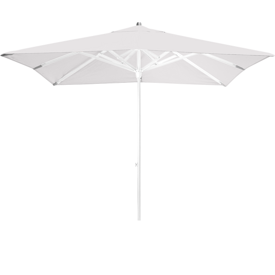 Vlaemynck Easy Track Parasol 250 × 250 cm – Steel Grey canopy, White frame