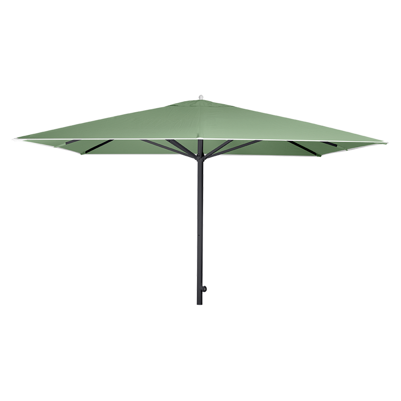 Load image into Gallery viewer, Vlaemynck Easy Track Parasol 330 × 330 cm – Almond Green canopy, Anthracite frame
