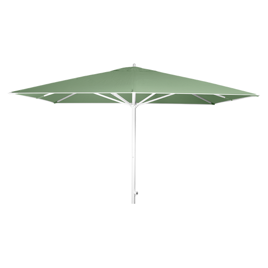 Vlaemynck Easy Track Parasol 330 × 330 cm – Almond Green canopy, White frame