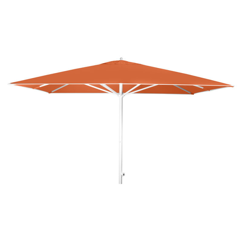 Load image into Gallery viewer, Vlaemynck Easy Track Parasol 330 × 330 cm – Amber canopy, White frame
