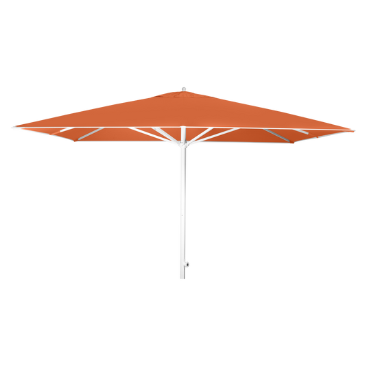 Vlaemynck Easy Track Parasol 330 × 330 cm – Amber canopy, White frame