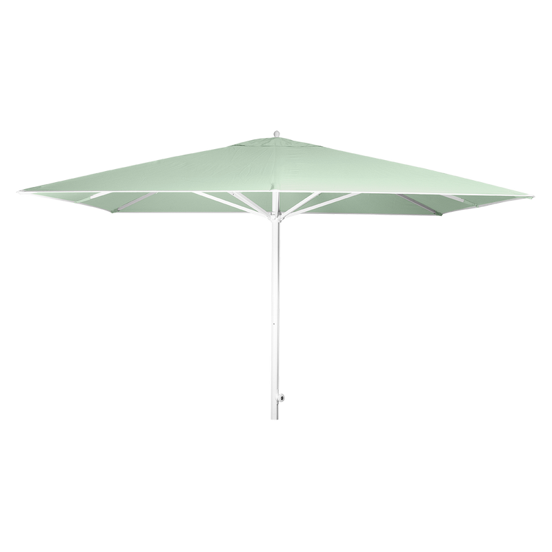 Load image into Gallery viewer, Vlaemynck Easy Track Parasol 330 × 330 cm – Aqua Green canopy, White frame
