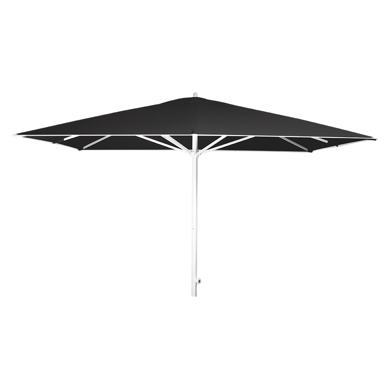 Load image into Gallery viewer, Vlaemynck Easy Track Parasol 330 × 330 cm – Coal canopy, White frame
