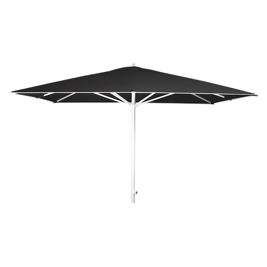 Vlaemynck Easy Track Parasol 330 × 330 cm – Coal canopy, White frame