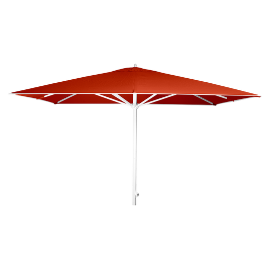 Vlaemynck Easy Track Parasol 330 × 330 cm – Earthenware canopy, White frame