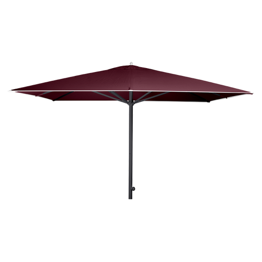 Vlaemynck Easy Track Parasol 330 × 330 cm – Garnet canopy, Anthracite frame