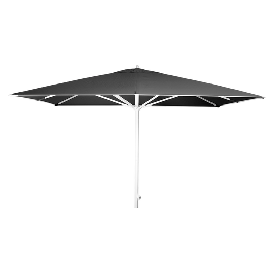 Vlaemynck Easy Track Parasol 330 × 330 cm – Granite canopy, White frame
