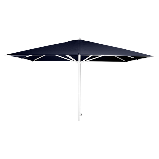Vlaemynck Easy Track Parasol 330 × 330 cm – Midnight Blue canopy, White frame